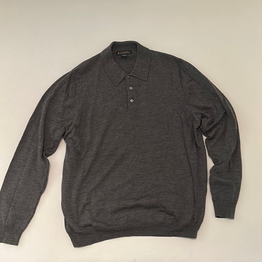 Brooks Brothers Merino Wool Sweater Polo (Men’s Large)